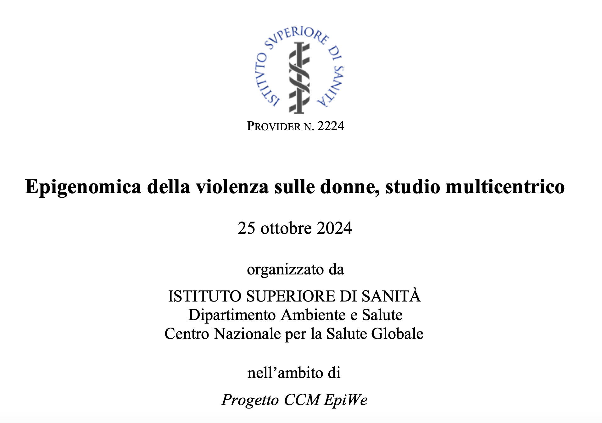 Epigenomica della violenza sulle donne, studio multicentrico